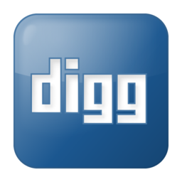 Social digg box blue icon 256x256