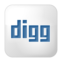 Social digg box white icon 256x256
