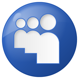 Social myspace button blue icon 256x256