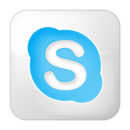 Social skype box white icon 256x256
