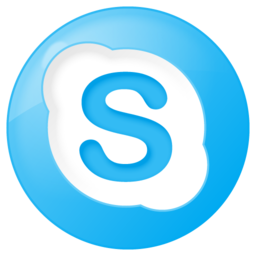 Social skype button blue icon 256x256