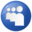 Social myspace button blue icon 32x32