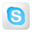Social skype box white icon 32x32