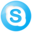 Social skype button blue icon 32x32