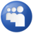 Social myspace button blue icon 48x48