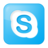 Social skype box blue icon 48x48
