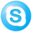 Social skype button blue icon 48x48