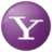 Social yahoo button lilac icon 48x48