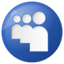 Social myspace button blue icon 64x64