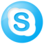 Social skype button blue icon 64x64